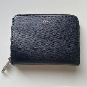 A.P.C. Emmanuel Black Zip-Around Wallet.  In great gently used condition